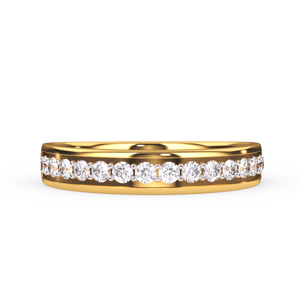 Stackable Diamond Half Eternity Women’s Wedding Band